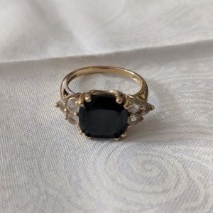 Onyx Ring with Gold Band
